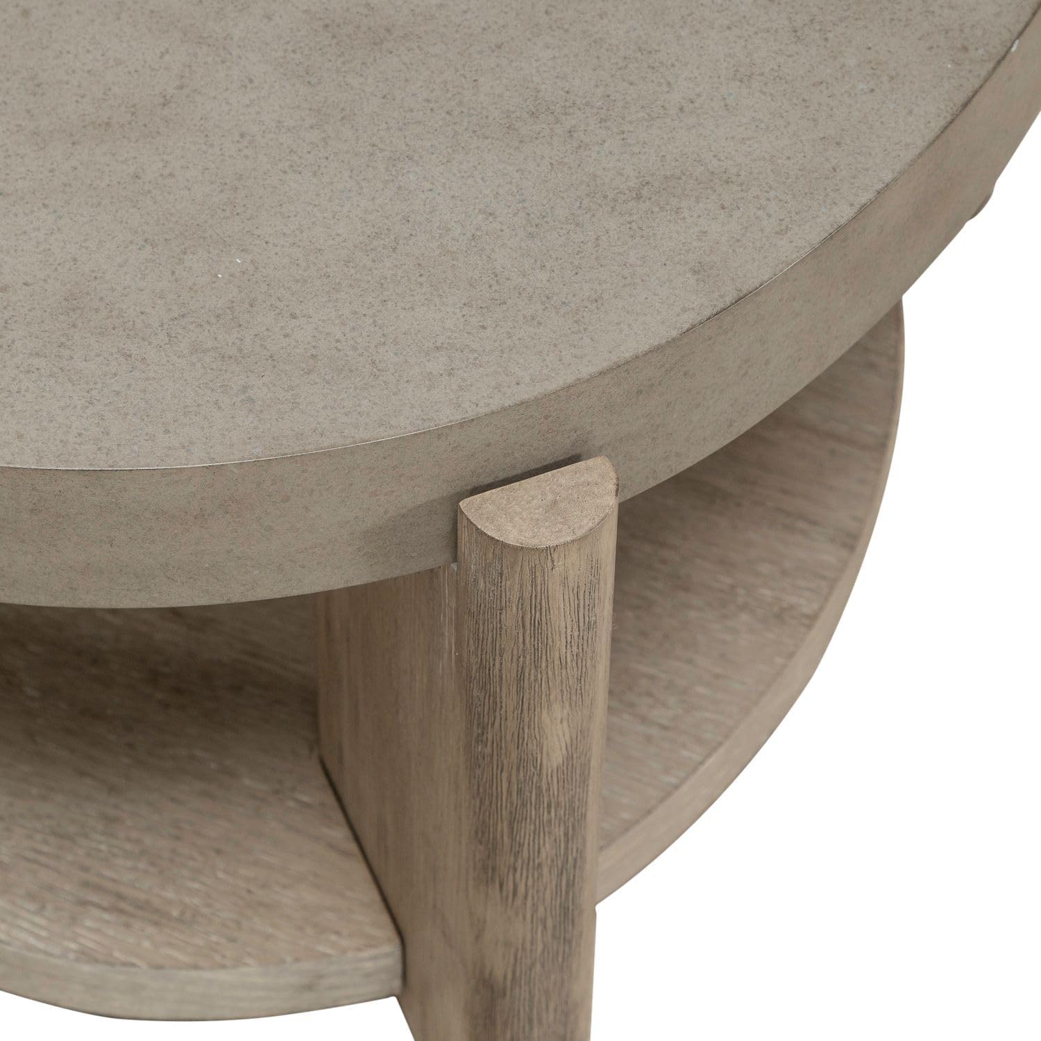 Liberty Furniture Affinity Oval Cocktail Table with Casters for Living Room - Dusty Taupe Faux Concrete Tops