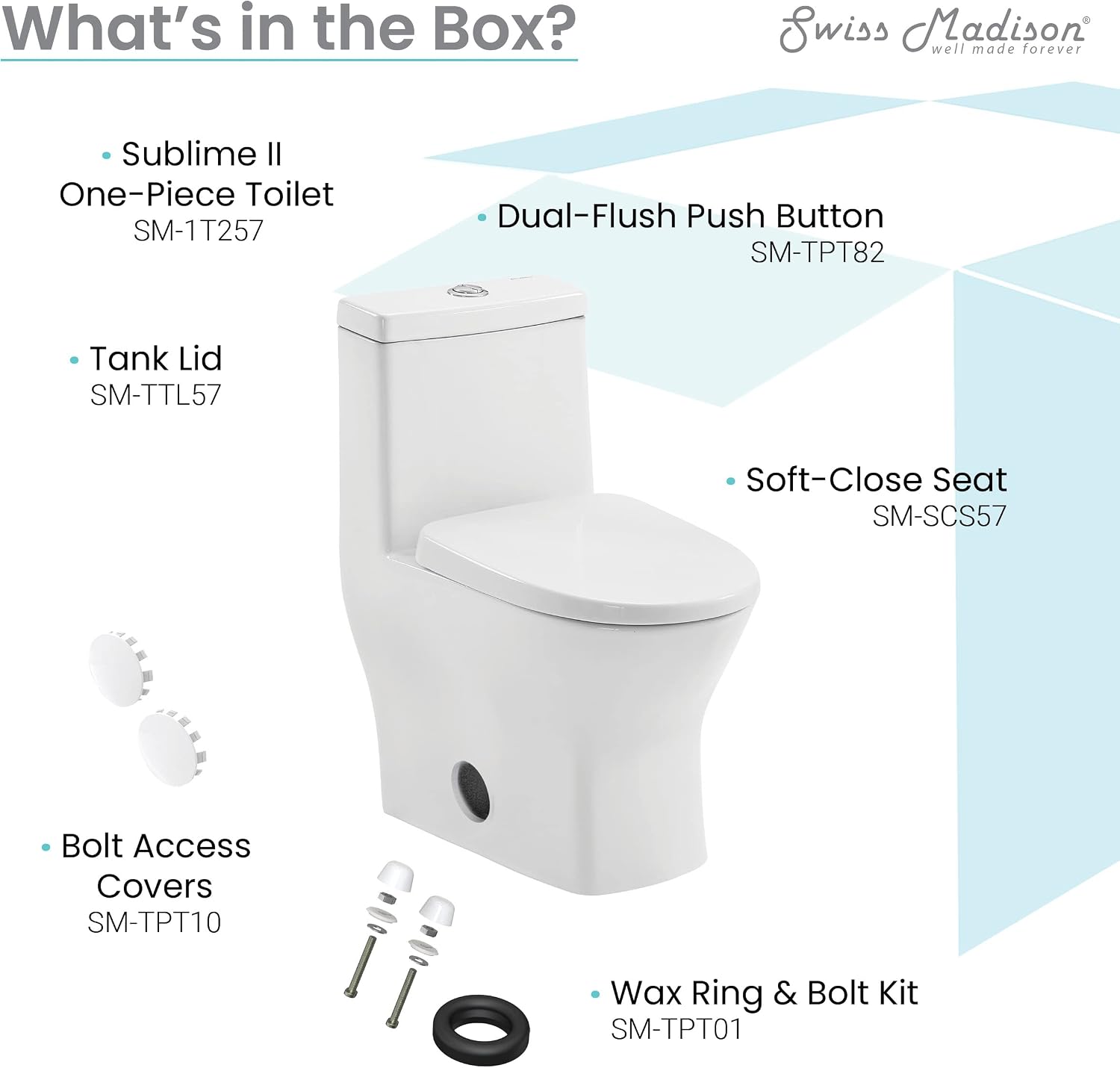 Sublime II One-Piece 12' Rough-in 1.1/1.6 GPF Dual Top Flush Round Compact Toilet in Glossy White