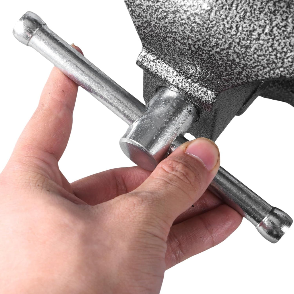 Benches Vise with Anvils Swivels Locking Base Securely Grip Tabletops Clamp 6Inch Heavy Duty Benches Vises Tool Easy to