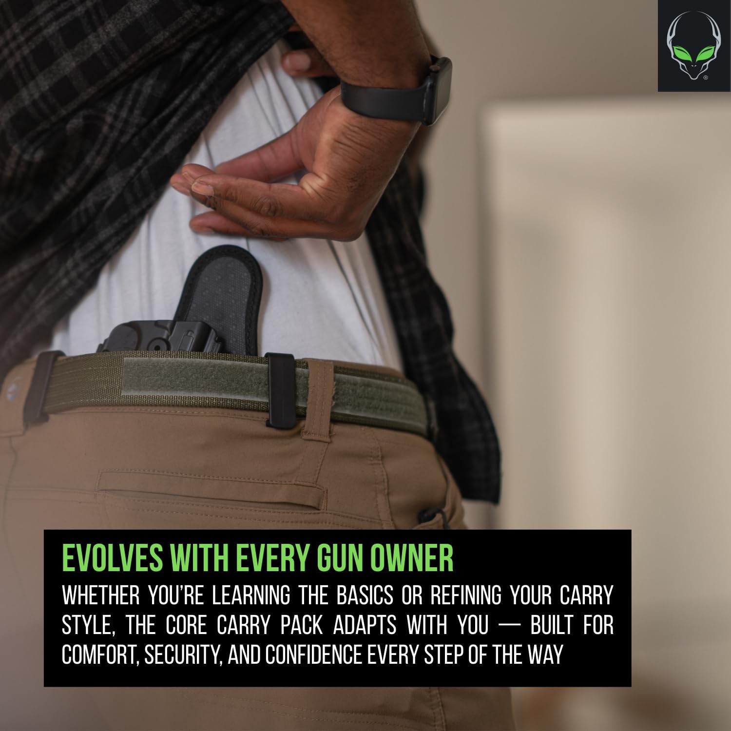 Alien Gear Shapeshift Core Carry Pack Holster - 4 in 1 Holster, IWB, Appendix, OWB Paddle and OWB Belt Slide Included - Closed and Open Carry - Tuckable - Right or Left Hand Draw - Made in USA