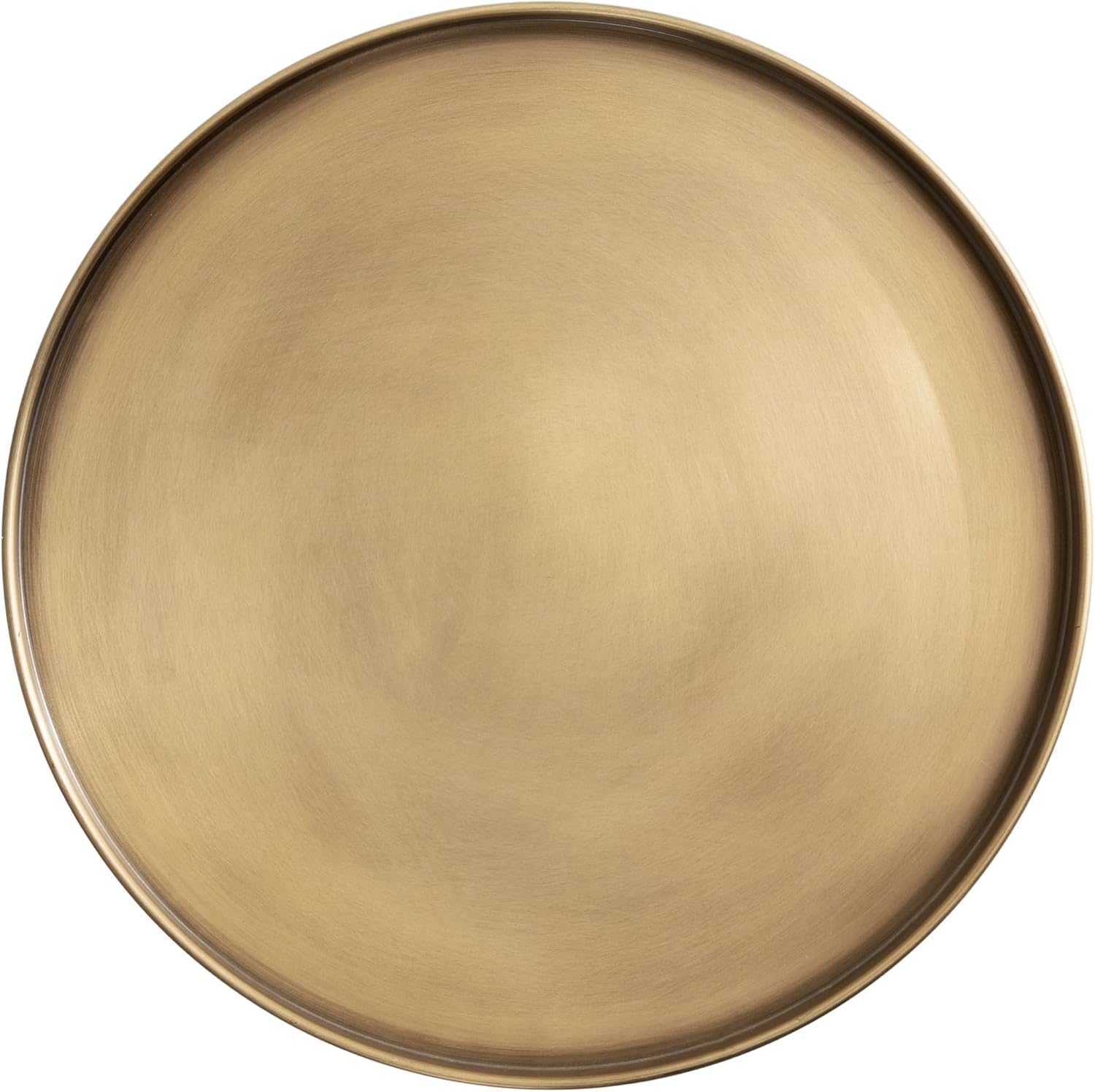 Kate and Laurel Tira Elegant Round Side Table, 14 x 24, Brass and Walnut Brown, Mid-Century Circle End Table for Use as Bedroom Nightstand or Living Room Table Option