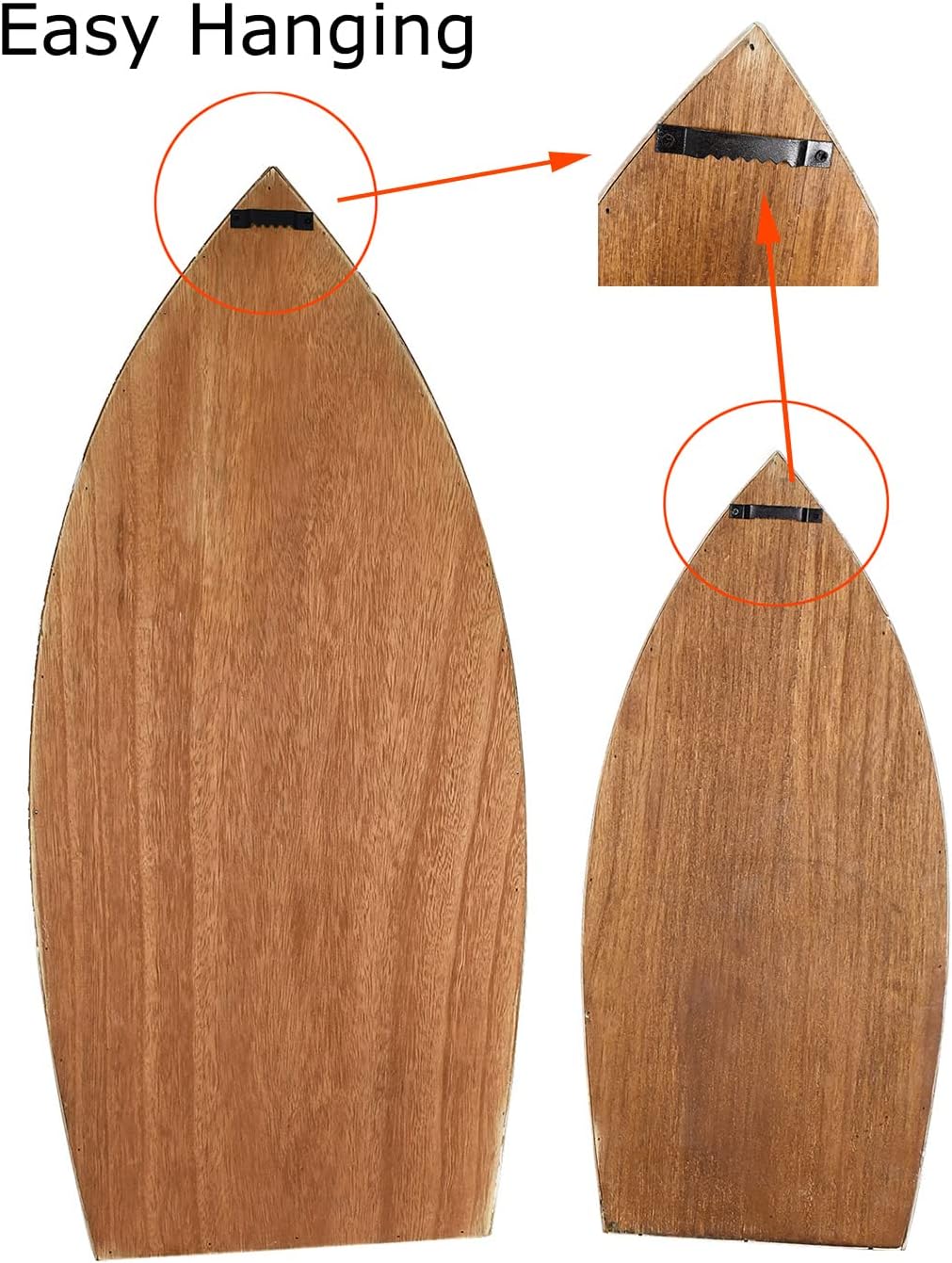 2 Set Wood Boat Shelf Standing Decor, Nautical Wall Hanging Canoe for Beach Theme Bathroom Living Room Baby Nursery Floor Tabletop Coastal Farmhouse Lake House Decor