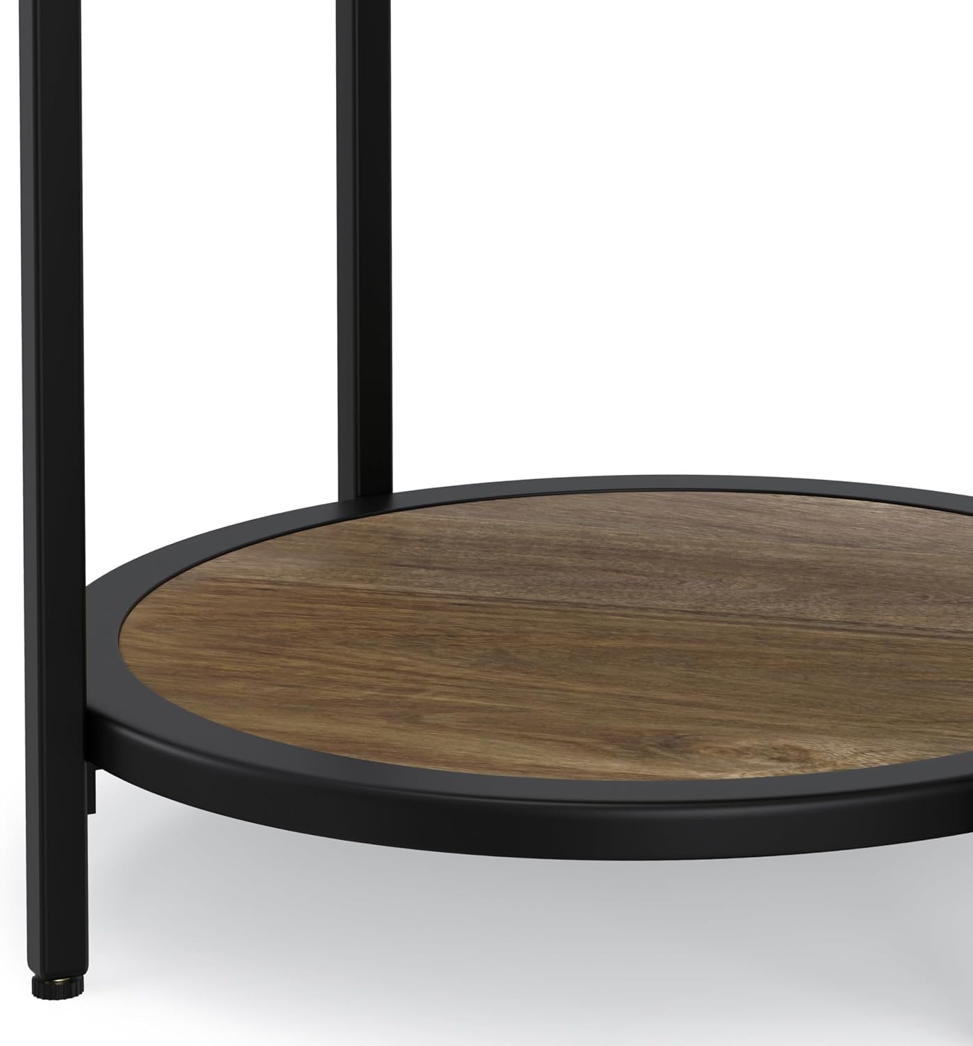 SIMPLIHOME Jenna Metal Side Table - 18 inch Wide Solid Metal Round Accent Table in Warm Grey, Industrial End Table or Small Drink Table for Living Room or Bedroom with Compact Design