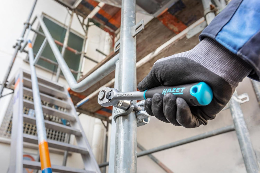 HAZET Hiper Fine-Tooth Reversible Ratchet 916HPS I Output: 1/2 Inch (12.5 Mm) Square I 10.83 Inches I With Reversible Lever and Ratchet Function