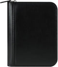 FranklinCovey - FC Signature Ring-Bound Binder for FranklinCovey Planners | Leather - Zipper Binder (Compact, Black)