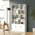 Anystyle White 5-Tier Bookshelf, 13-Cube Display Cabinet with 3 Doors, Freestanding Bookcase with Anti-Tip Kit for Living Room & Home Office, 35.4' W x 11.8' D x 65' H