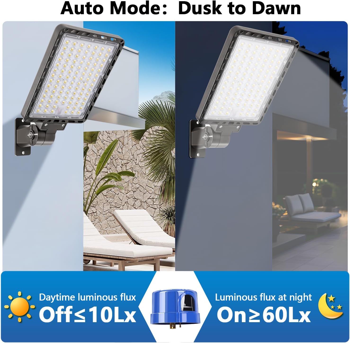 240W Parking Lot Light LED, 36000LM Dusk to Dawn Wall Mount 4Pack | 5000K IP65 Watreproof, 180° Adjustable Bracket, 100-277V Commercial Outdoor Security Light for Warehouse, Barn, Driveway