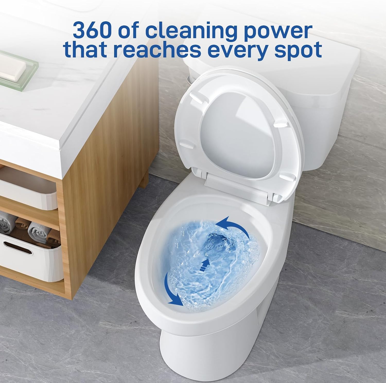 19 Inch Two-Piece Toilet with Elongated Bowl - Soft Close Seat, 1.28 GPF Siphonic Flush, Universal Height ADA Compliant, Cotton White