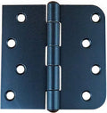 Hinge Outlet Black Stainless Steel Exterior Door Hinges 4' with 5/8' Square - Non-Removable Pin, Rust Resistant - 6 Pack for 2 or 3 Doors