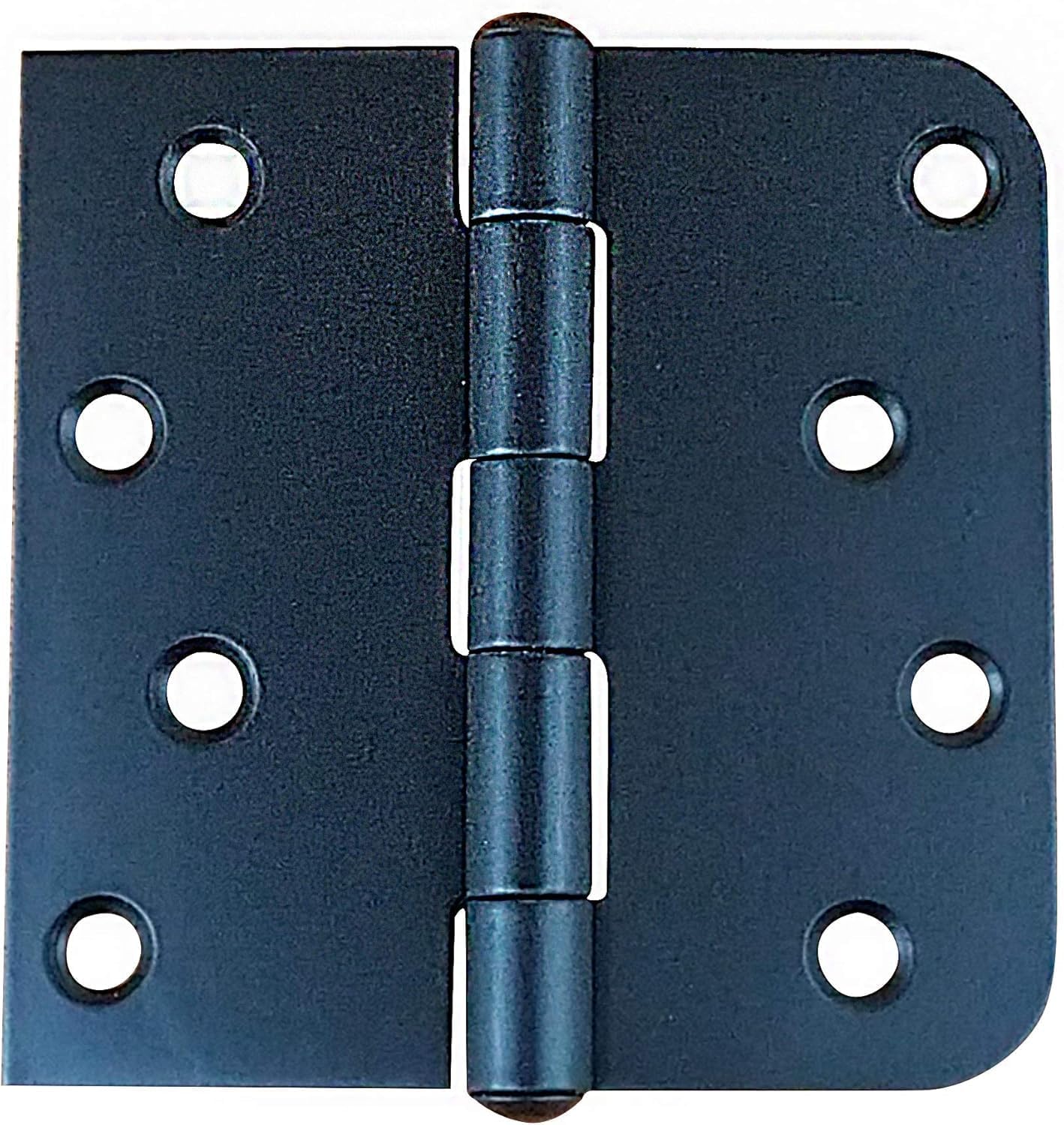 Hinge Outlet Black Stainless Steel Exterior Door Hinges 4' with 5/8' Square - Non-Removable Pin, Rust Resistant - 6 Pack for 2 or 3 Doors