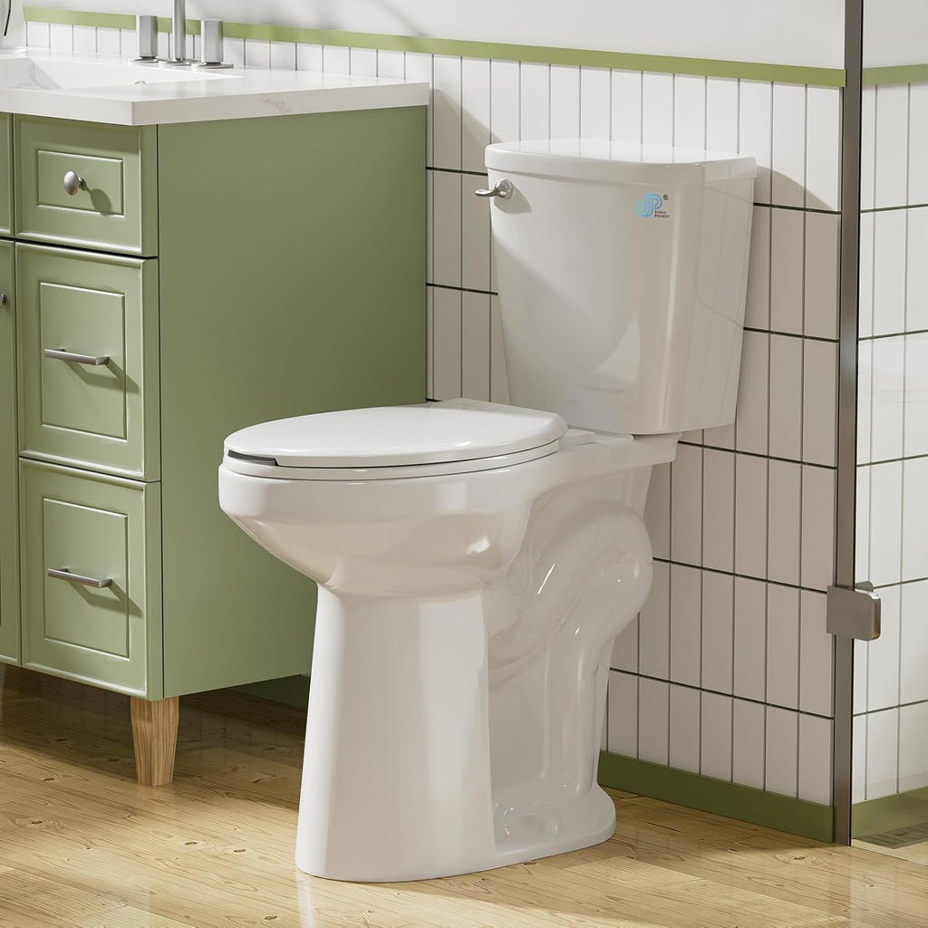 Simple Project 21' Elongated Extra Tall Toilets, Standard 12' Rough in Bathroom Toilet & Powerful Single Flush 1.28gpf High Toilet With Comfortable Soft Closing Seat, Ideal for Seniors, Handicap, Tall