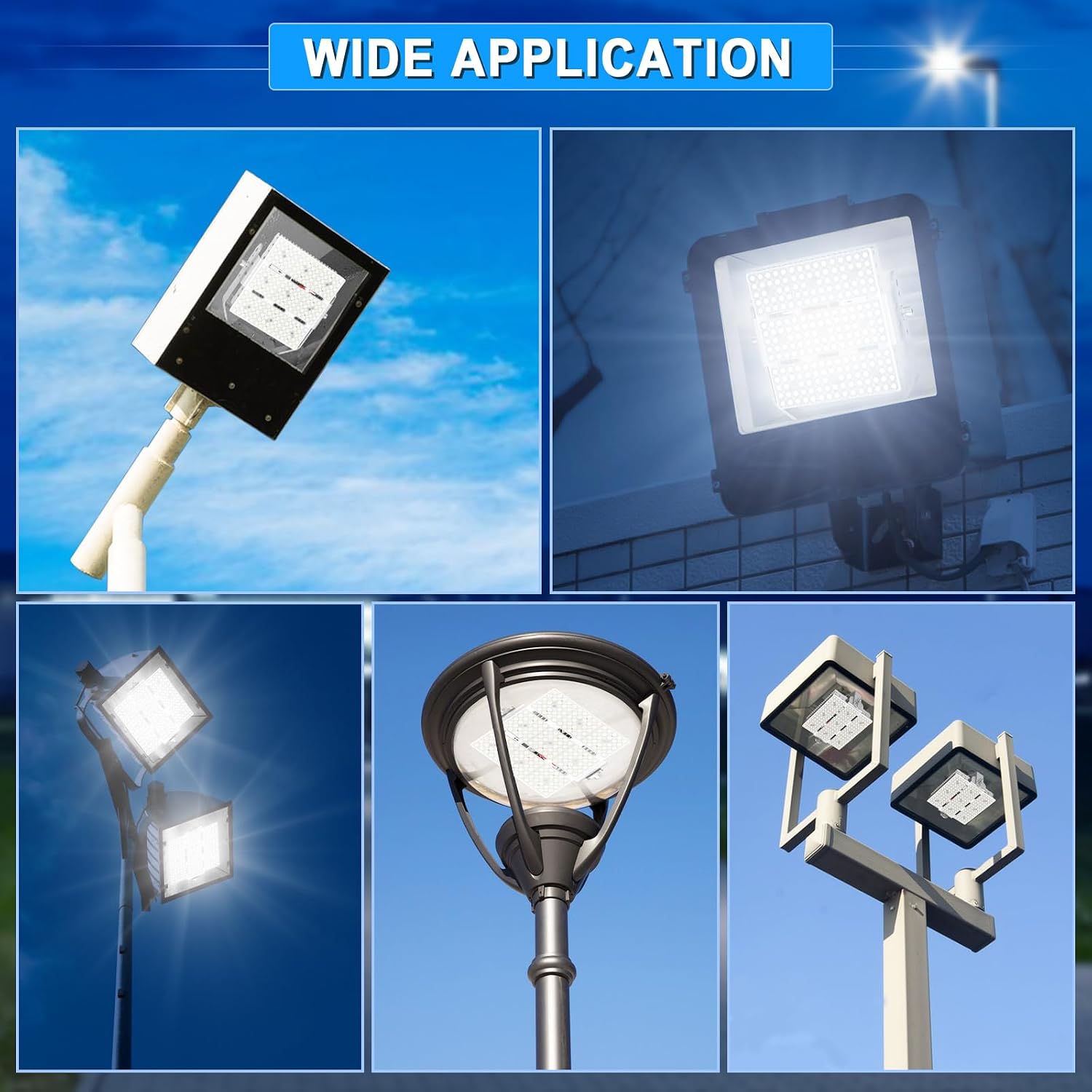 4Pcs 150W Shoebox LED Retrofit Kits (650W MH/HPS Replacement) 100-277V 5000K 21750LM E39 Mogul LED Parking Lot Retrofit Lights for Tennis Court High Bay Street Area Lighting Fixture ETL