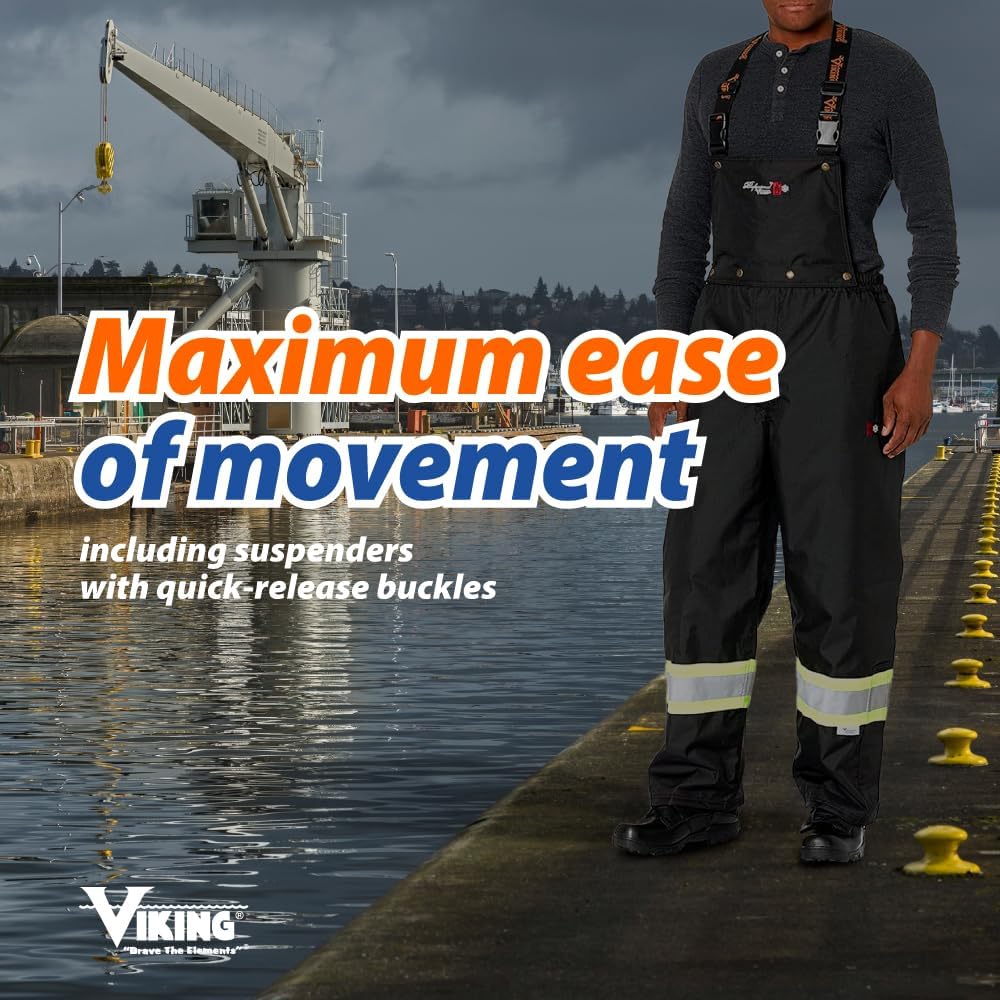 Viking Professional Insulated Waterproof Journeyman 300D Trilobal Rip-Stop Flame Retardant Overalls for Men