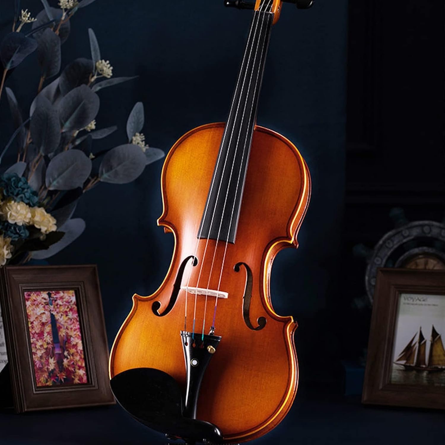 TSTS European Spruce Handmade Solid Wood Professional Violin Natural Maple Pattern Violin Musical Instrument Adults Violins (Color : 1/4)