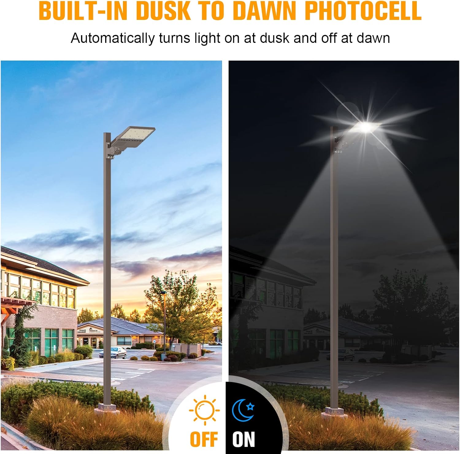 200W LED Parking Lot Light, 28,000 LM 5000K LED Parking Lot Dusk to Dawn Outdoor Lighting, LED Street Pole Light Arm Mount, IP65 Commercial Area Flood Security Light for Stadium Sport, 100-277V
