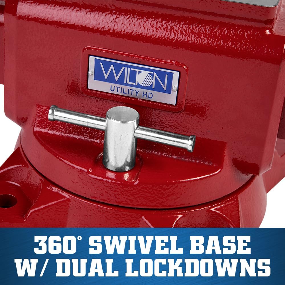 Wilton Utility HD Bench Vise, 8' Jaw Width, 8-1/2' Jaw Opening, 4-1/2' Throat (Model 648UHD)