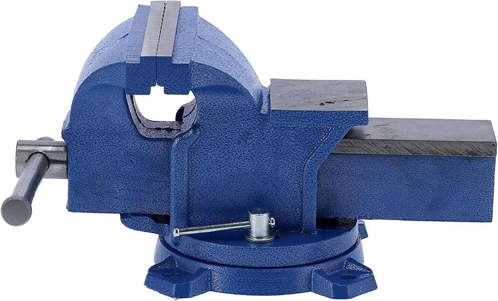 Bench Vise, 6in Locking Bench Vise, 360 Degree Swiveling Base Soldering Bench Vise with Anvil, Non‑Slip Manual Locking Multipurpose Bench and Pipe Vise