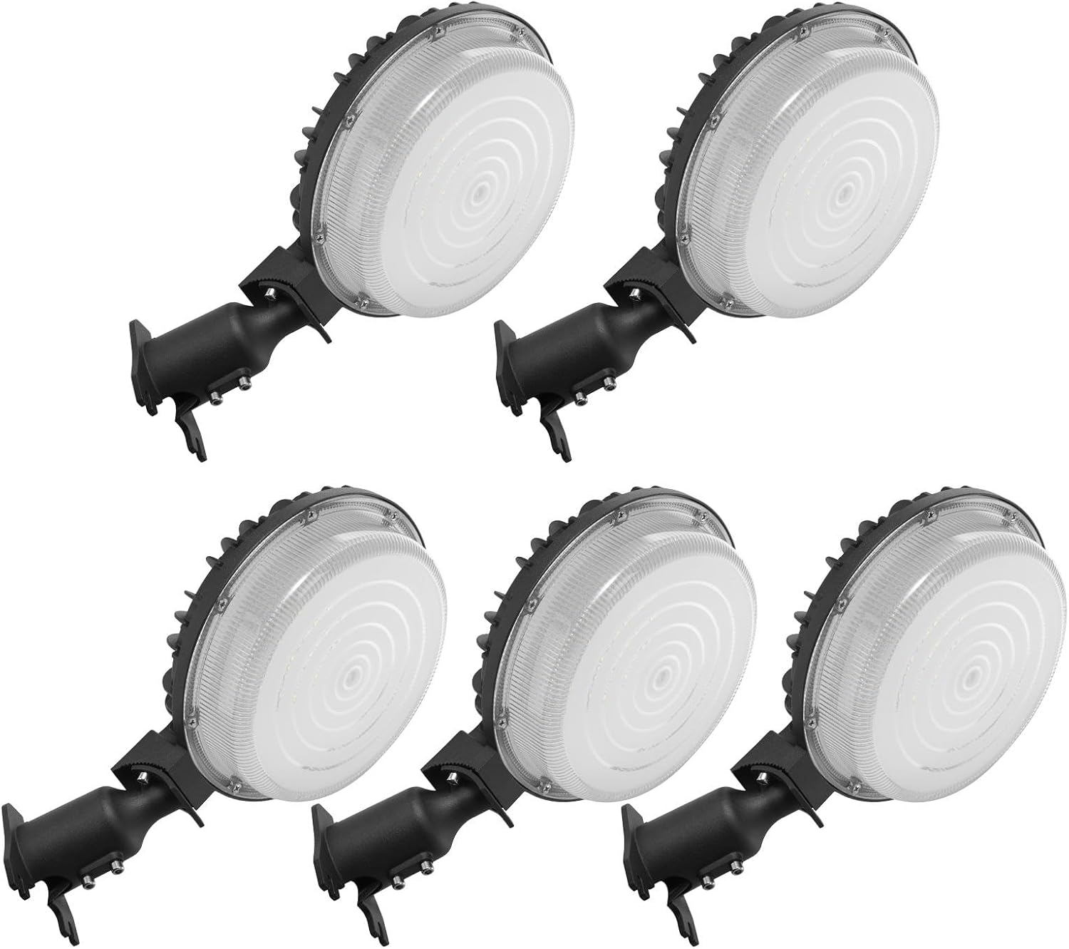 Sararoom 5Pack 300W LED Barn Light, 30000LM 6500K Cold White Dusk to Dawn Outdoor Lighting with Photocell, 120° Lighting Angle IP66 Waterproof Area Street Light for Entrance Courtyard Warehouse