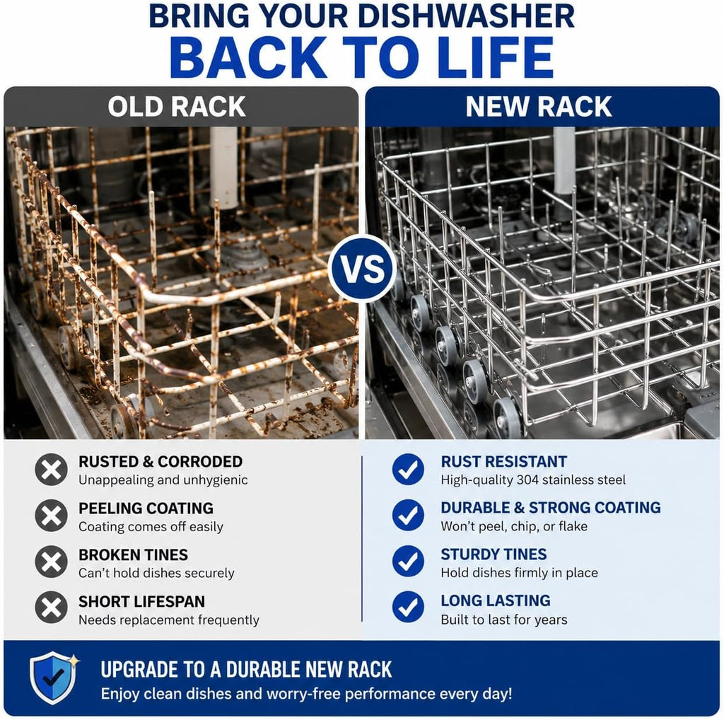 W10311986 for Whirlpool ERP Lower Dishwasher Rack ，Dishwasher Model WDF520PADM7，Measure carefully before buying，Current Basket is about 20.47' Wide, about 20.08' Deep, and about 6' High.
