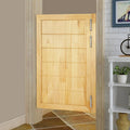 Swinging Doors Cafe Doors with 3 Hinges,Wood Swing Door Interior Saloon Half Partition Door for House Kitchen Shop Entrance Pub Porch(23.6x35.4in-Wood)