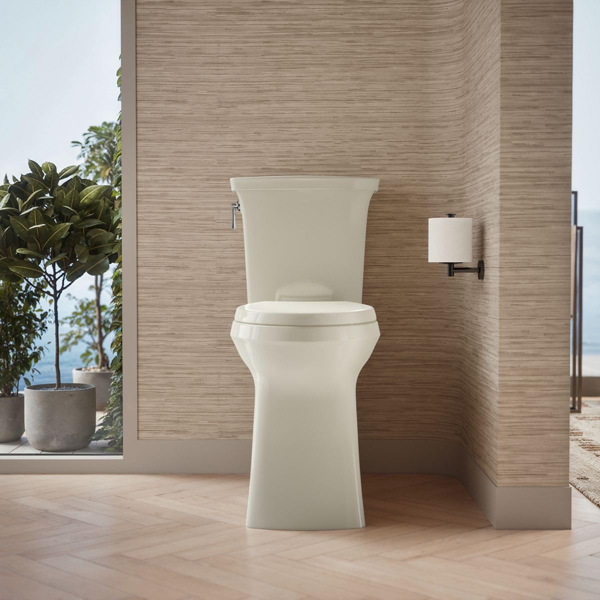 KOHLER Corbelle Tall Continuousclean Two-Piece Elongated Toilet With Skirted Trapway 1.28 Gpf