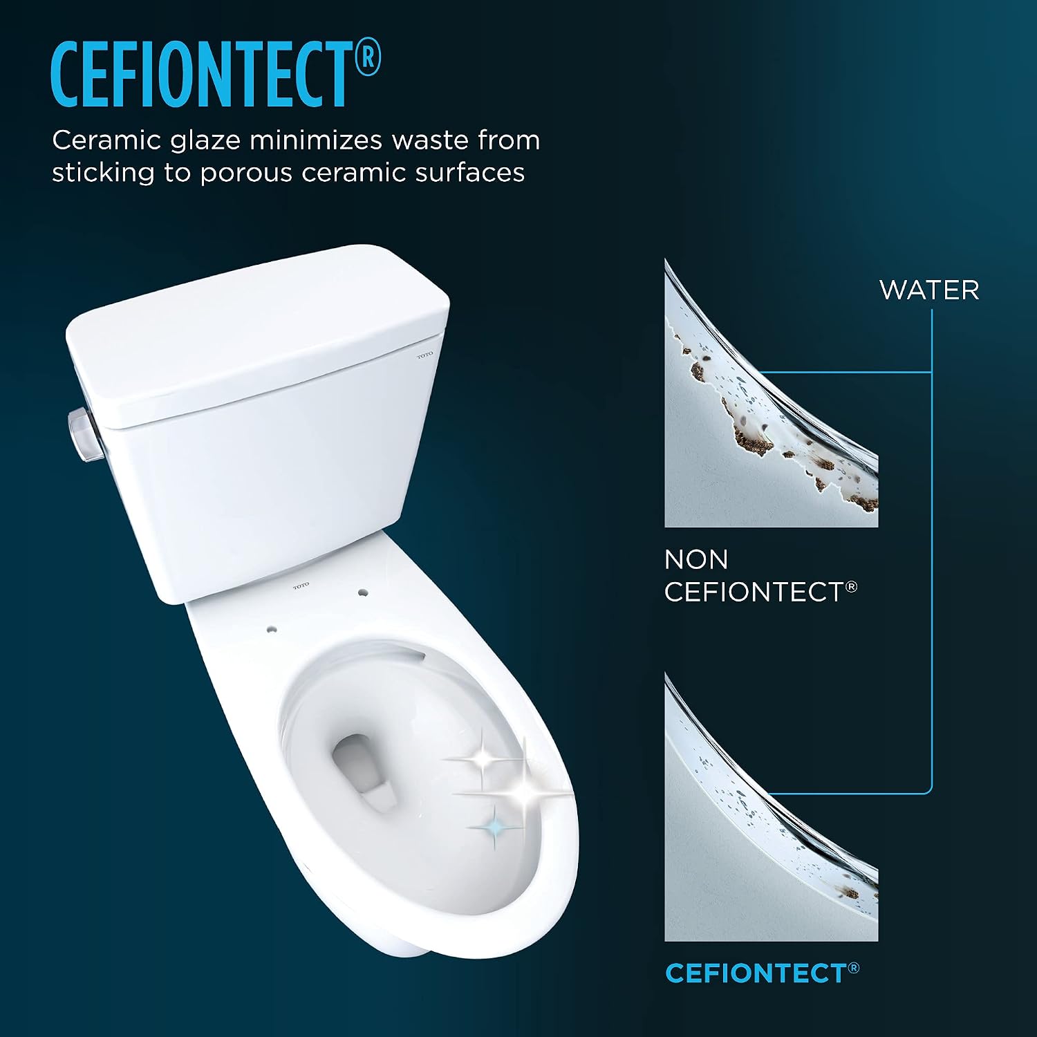 TOTO® Drake® Two-Piece Elongated 1.6 GPF Universal Height TORNADO FLUSH® Toilet with CEFIONTECT and 10 Inch Rough-In, Cotton White - CST776CSFG.10#01