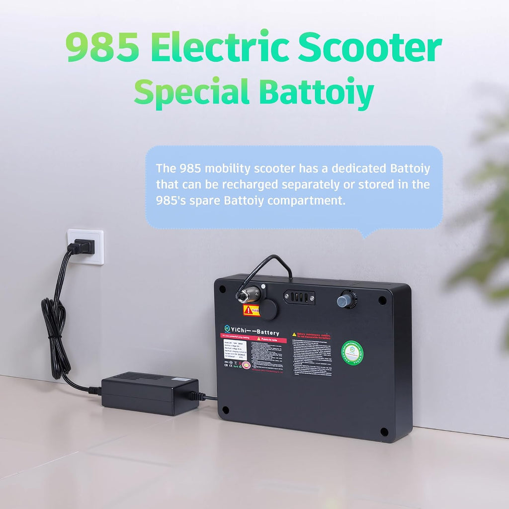 Mobility Scooter Spare Battoiy Accessories for YL-985 Mobility Scooters, 24V 18AH, Provides 18 Miles Range
