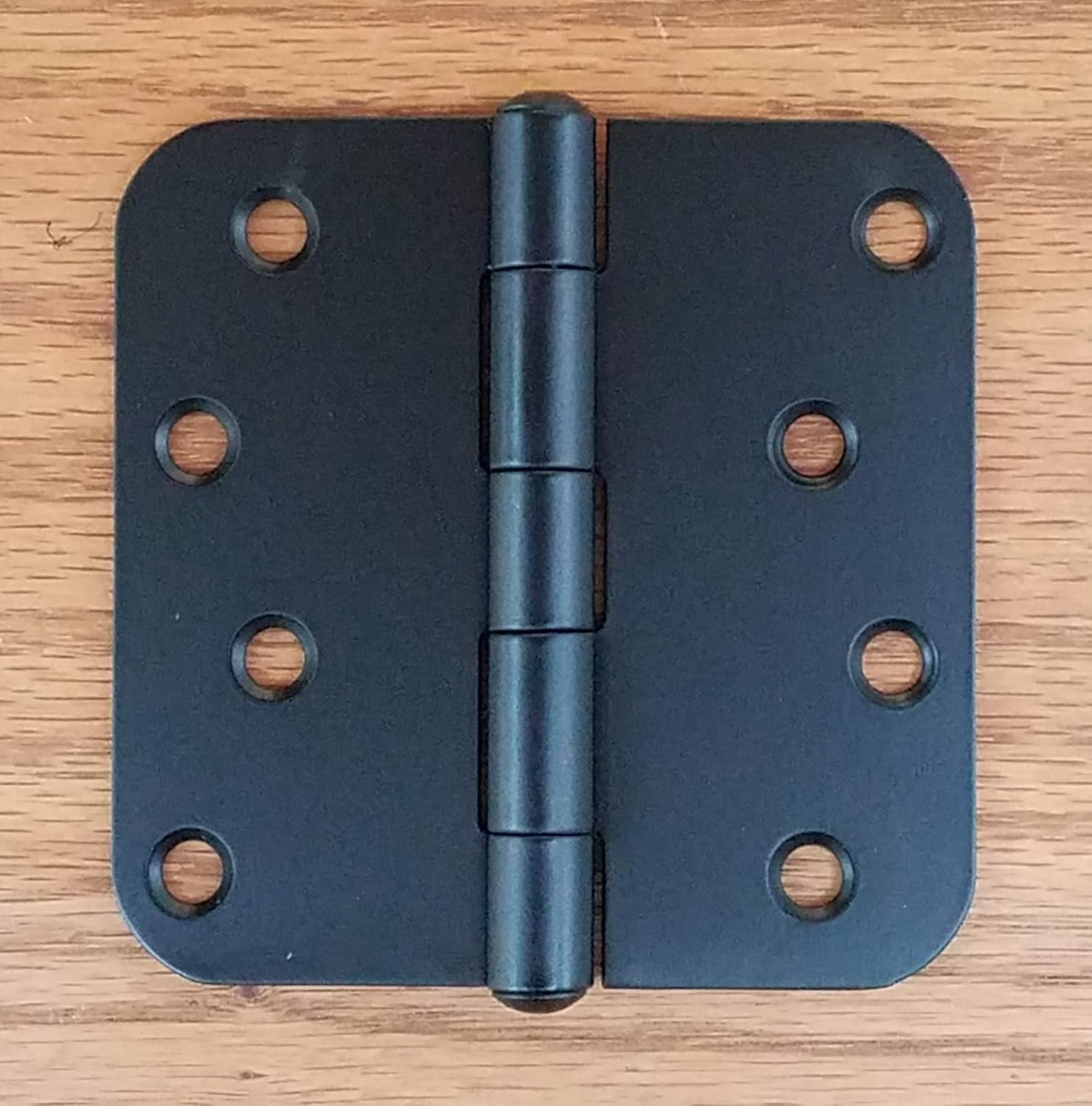 Hinge Outlet Black Stainless Steel Door Hinges - 4 Inch with 5/8 inch Radius, Non-Removable Pin, Rust Resistant - Black - 6 Pack for 2 or 3 Doors