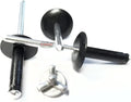 Black Exploding Pop Rivets 3/16' Tri-Fold Large Head Aluminum Mandrel .040 - .354 Grip Range Fastener