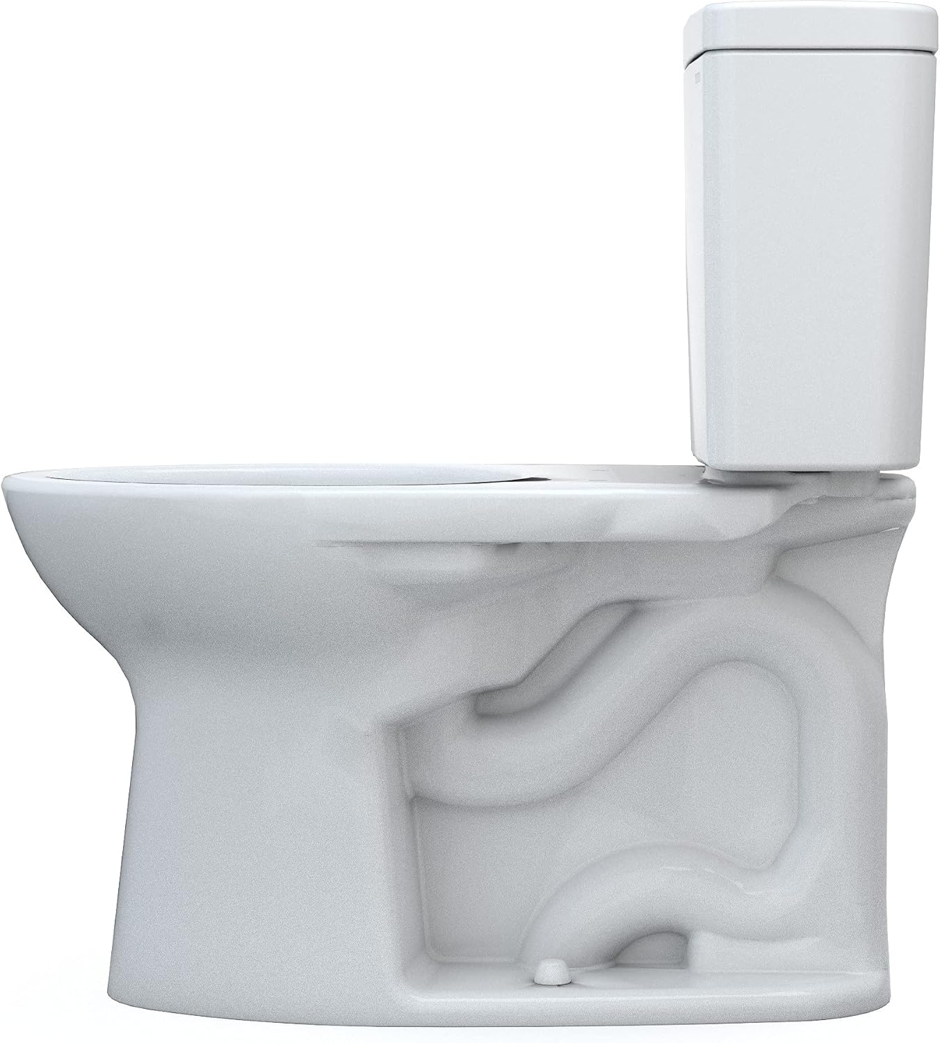 TOTO® Drake® Two-Piece Elongated 1.6 GPF Universal Height TORNADO FLUSH® Toilet with CEFIONTECT and 10 Inch Rough-In, Cotton White - CST776CSFG.10#01