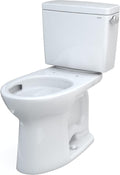 TOTO Drake Two-Piece Elongated 1.28 GPF TORNADO FLUSH Toilet with CEFIONTECT and Right-Hand Trip Lever, Cotton White - CST776CERG#01