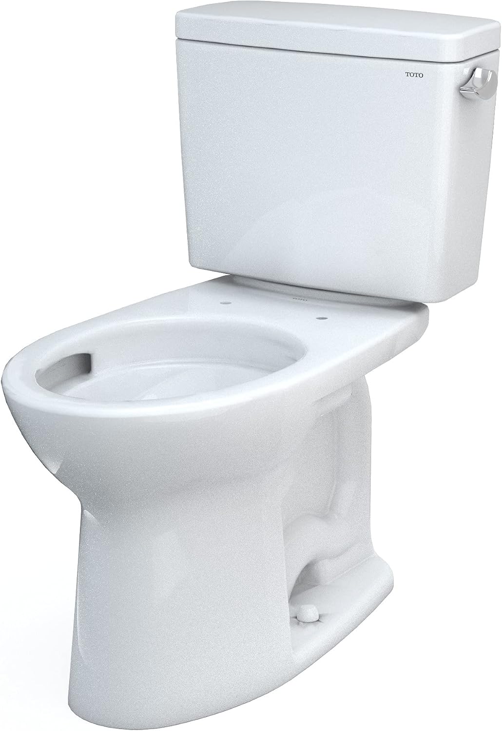 TOTO Drake Two-Piece Elongated 1.28 GPF TORNADO FLUSH Toilet with CEFIONTECT and Right-Hand Trip Lever, Cotton White - CST776CERG#01