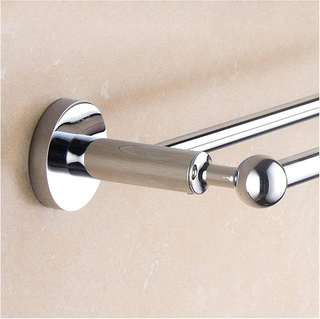Towel Rails Towel Rails Wall Mounted Bath Towel Rack Wall Mounted Towel Rail Double Towel Bar Rod Stainless Steel Brushed Finish (Size : 30cm)