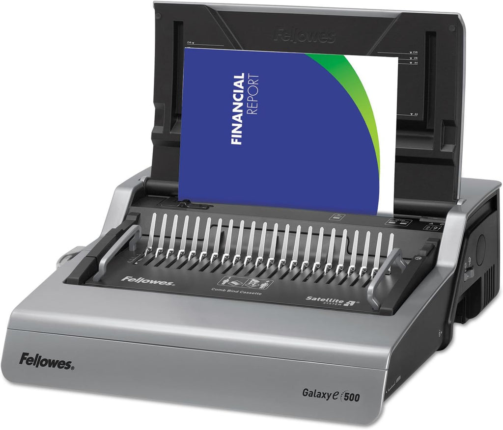 Fellowes 5218301 Electric Comb Binding Machine,19-5/8-Inch x17-3/4-Inch x6-1/2-Inch,BK/SR