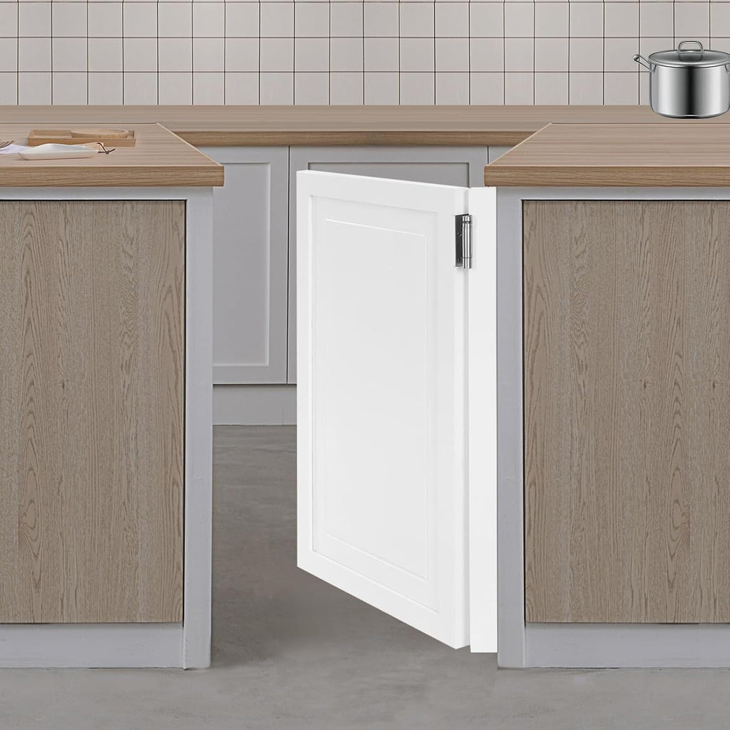 Swinging Door Cafe Doors,Solid Wood Swing Door Interior Saloon Half Partition Doors with 3 Hinges for House Kitchen Shop Entrance Pub Porch(23.6x35.4in-White-3)