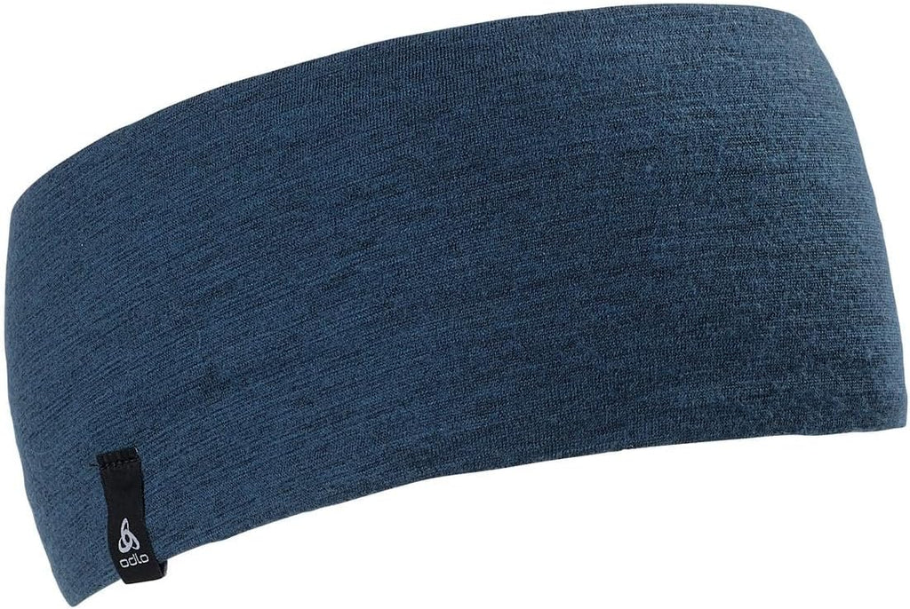 Odlo Unisex One Size Blue Wing Teal Melange Wool Blend Headband for Winter Sports (Cycling, Running, Cross-Country Skiing) - Athletes, Active Individuals