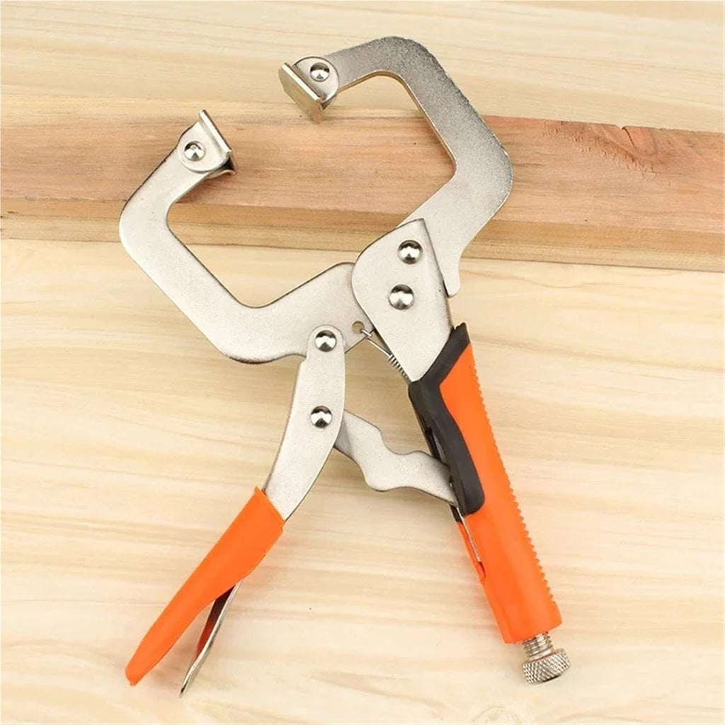 C Type Clip Vise Grip Woodworking Face Clamps 6/9/11/14/18-inch Locking Plier Multi-Function Steel Vise Grip Pliers(14-inch)