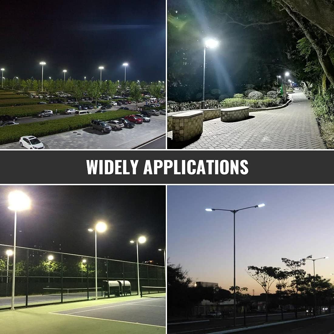 200W LED Parking Lot Lights, LED Shoebox Light Fixture, 26000lm 5000K Outdoor Street Road Lamp, Waterproof Large Area Lighting [800W Equivalent]