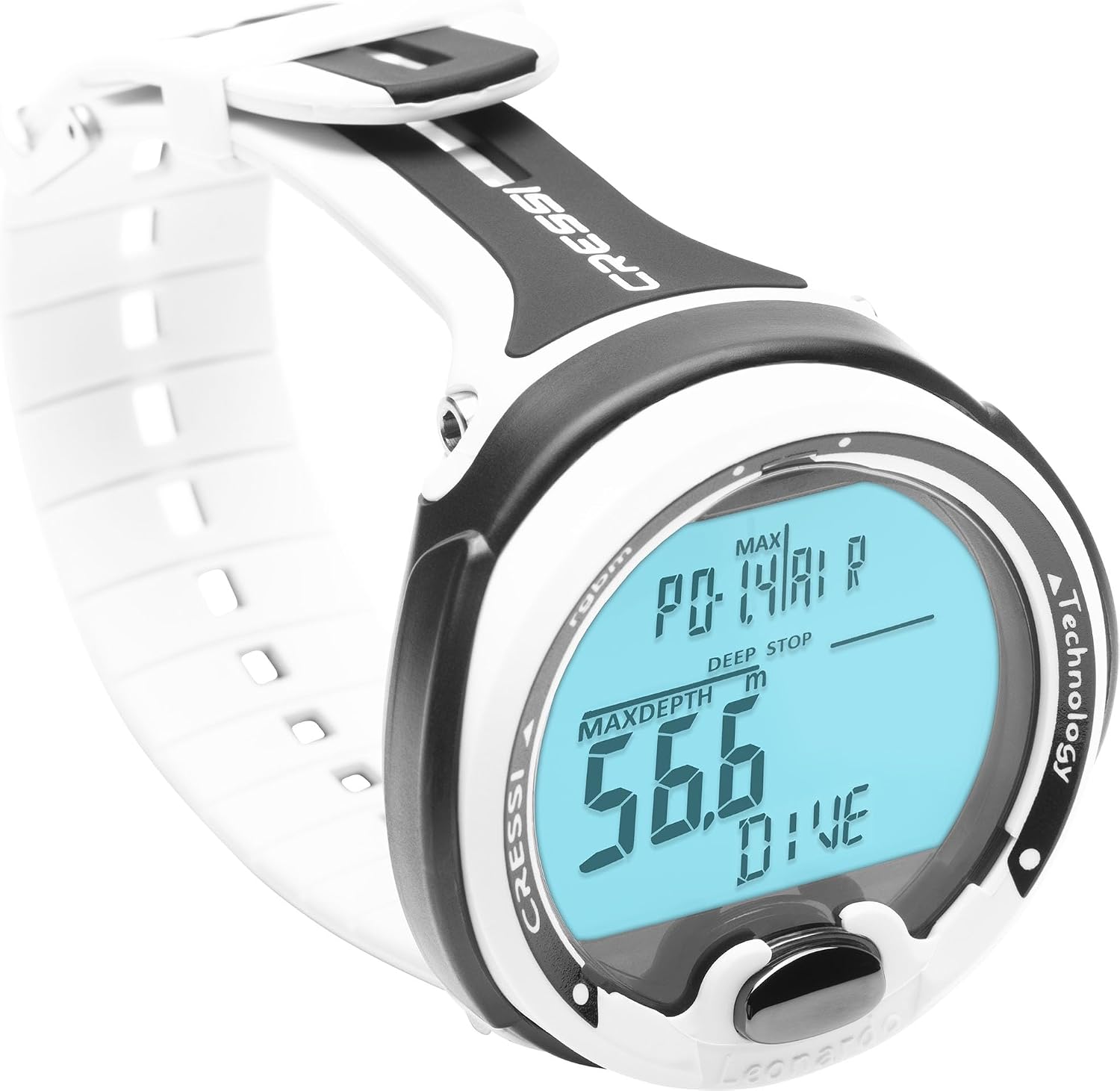 Cressi Leonardo 2.0 Scuba Dive Computer - Air, Nitrox & Gauge Dive Watch - Backlit Waterproof Watch - USB IR Diving Computer