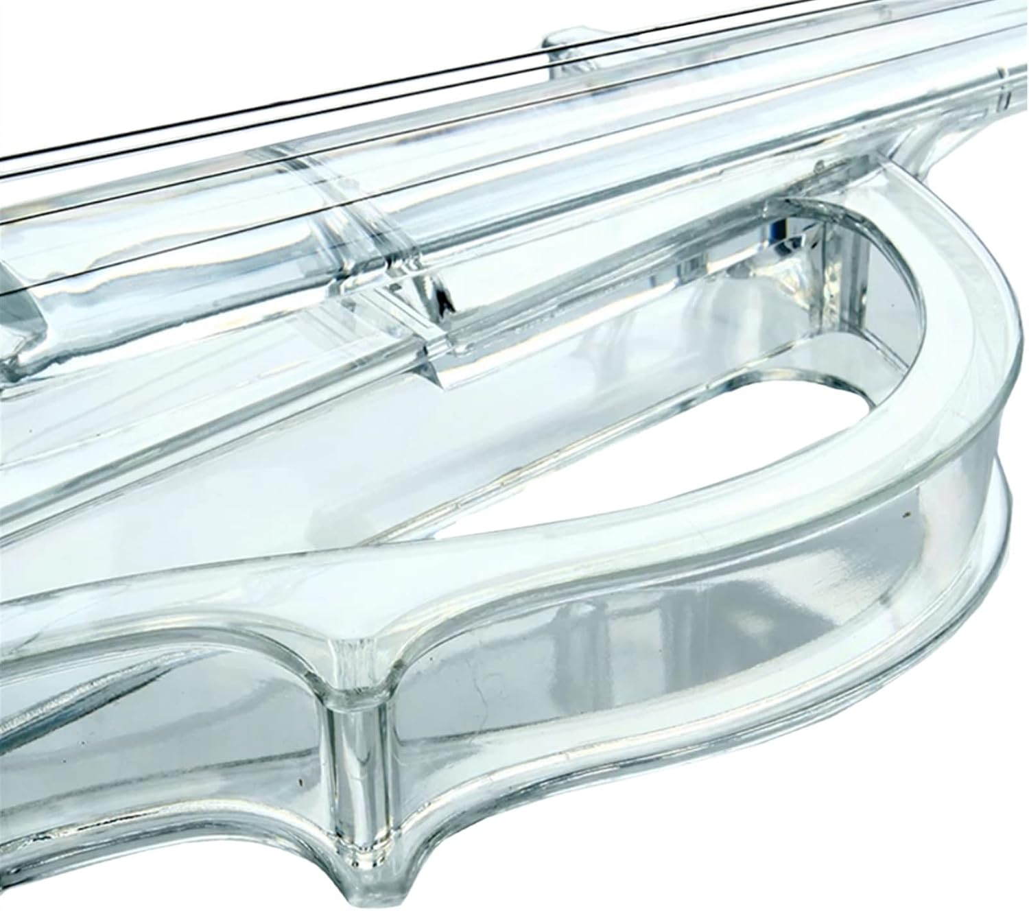 TSTS 4/4 Electric Violin Transparent Acrylic Body with Light Performance Type Violin Musical Instrument Adults Violins (Color : 01)