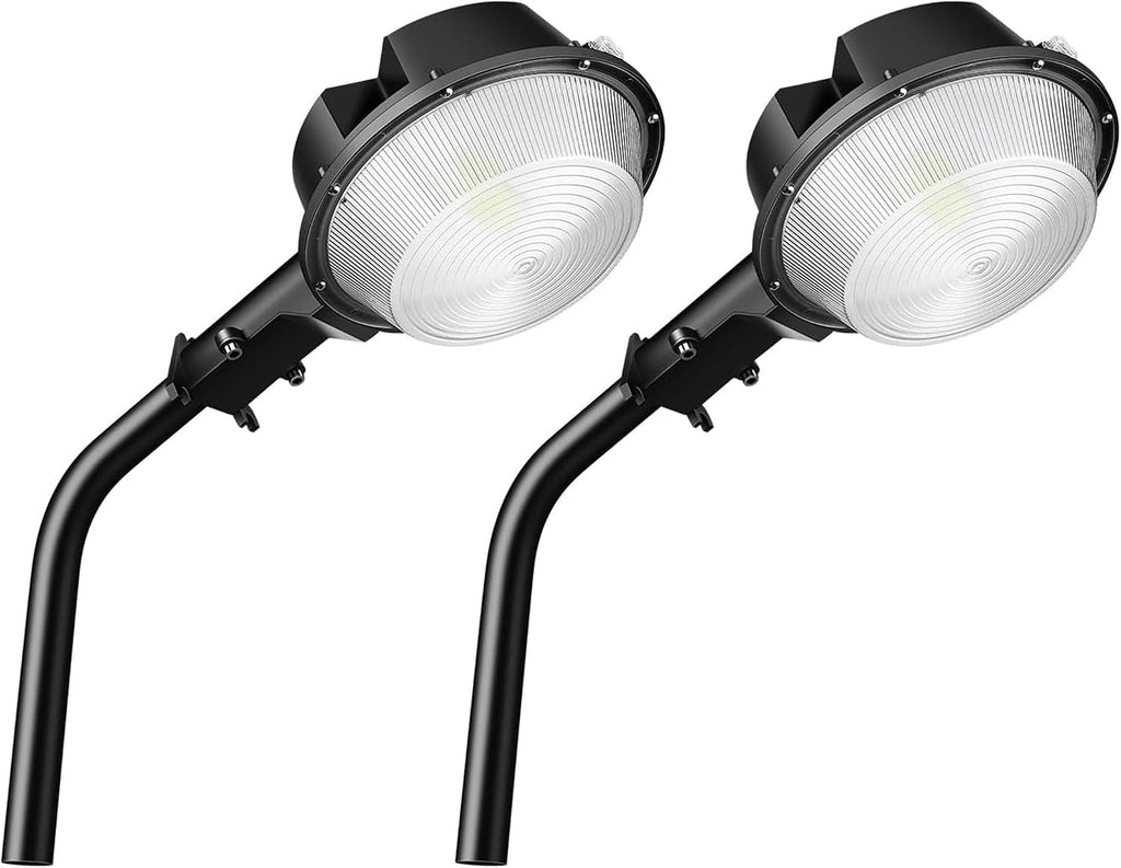 SKYWORLD 2Pcs LED Barn Light, 100W 10000LM Dusk to Dawn Outdoor Lights with Mounting Arm, Adjustable Photocell, IP66 Waterproof Outside Security Lighting for Yard Garage Warehouse Area Street Light