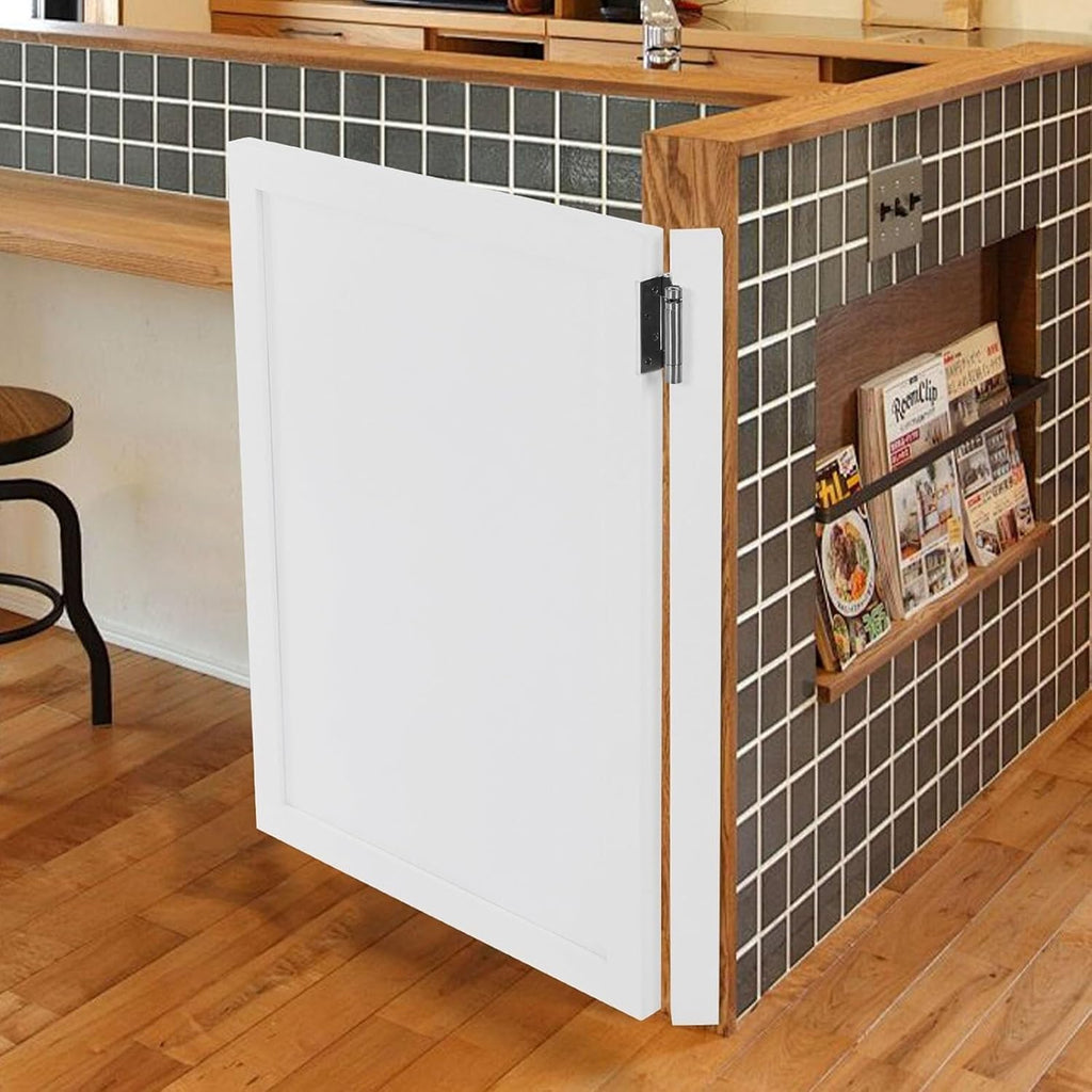 Swinging Doors Cafe Doors with 3 Hinges,Wood Swing Door Interior Saloon Half Partition Door for House Kitchen Shop Entrance Pub Porch(27.6x35.4in-White-2)