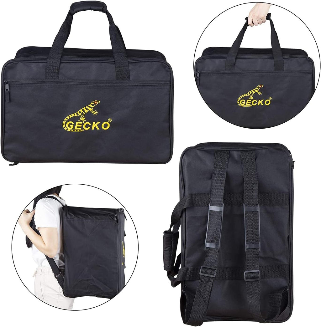 GECKO Cajon BOX Drum-Wooden Percussion Box musical instrument bass drum box acoustic box drum beat box with Internal Adjustable Guitar Strings cajon drum set package