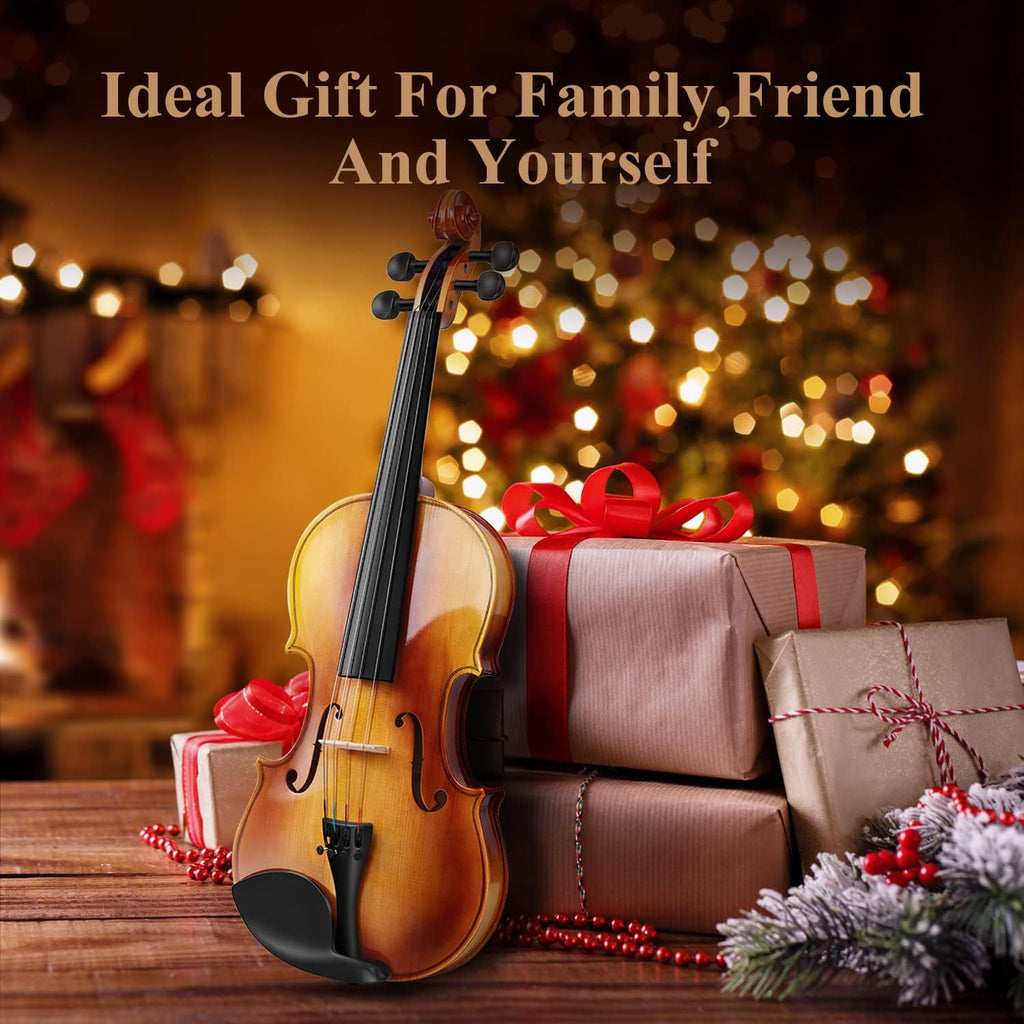 Eastar 4/4 Violin Set Full Size Fiddle Solidwood for Adults with Hard Case, Shoulder Rest, Rosin, Two Bows, Clip-on Tuner and Extra Strings, EVA-330