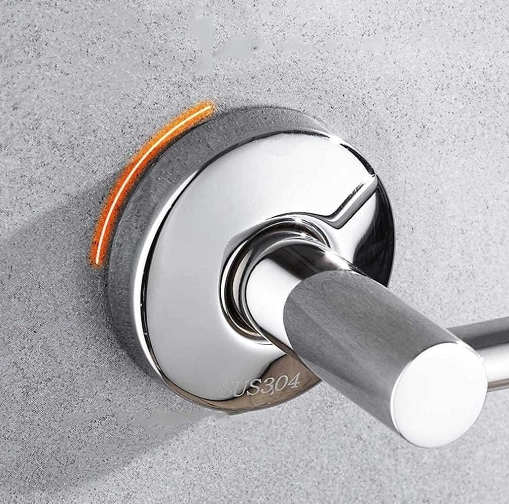 Towel Bar 304 Stainless Steel Towel Rack Bathroom Towel Bar Single Rod Free Punch Pendant Tower Hanger Long 30-120cm (Size : 50cm) (90cm) Small Gift