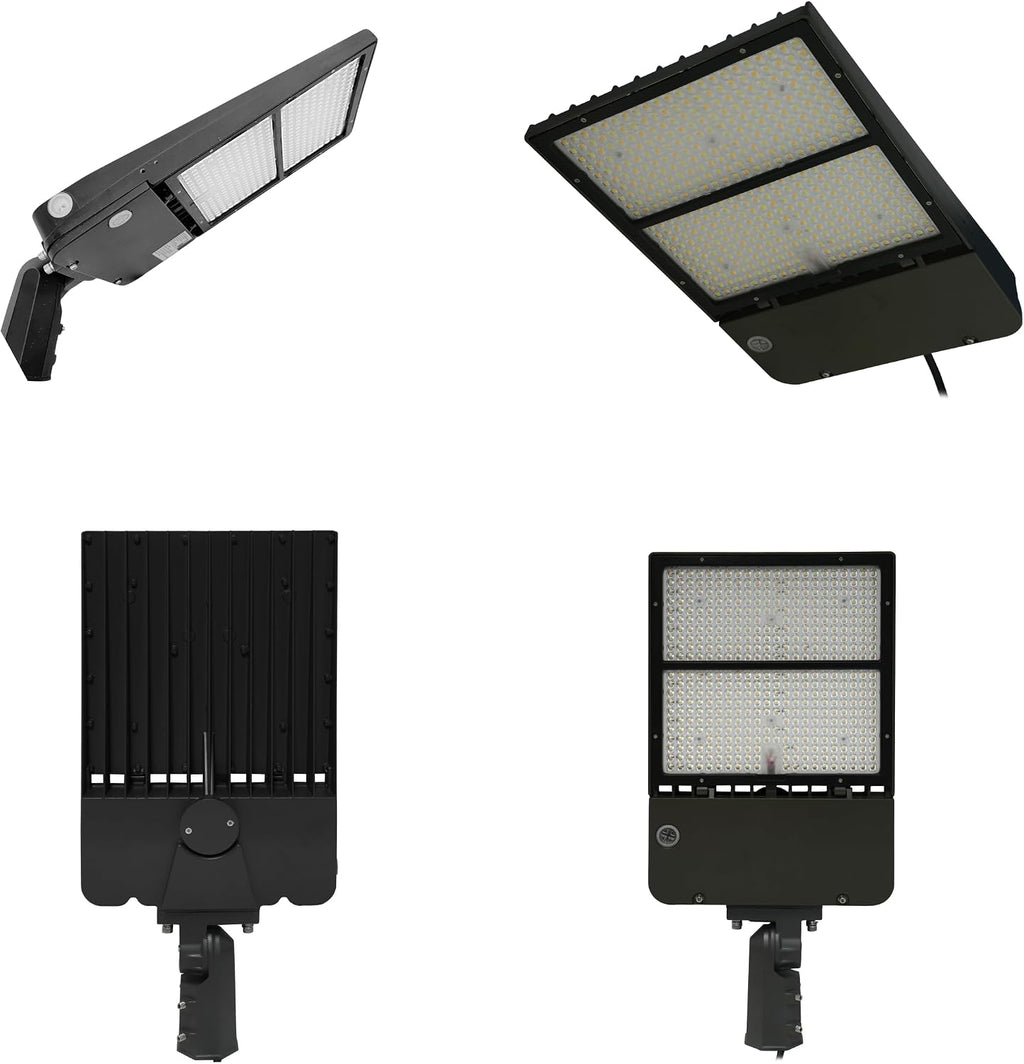 300W LED Street Light, DLC Certified Dusk to Dawn Parking Lot Lights - 6500K, 39000LM, Waterproof Outdoor Commercial Street & Area Lighting for Roadway, Security, Stadium, Pole Barn - ETL Listed