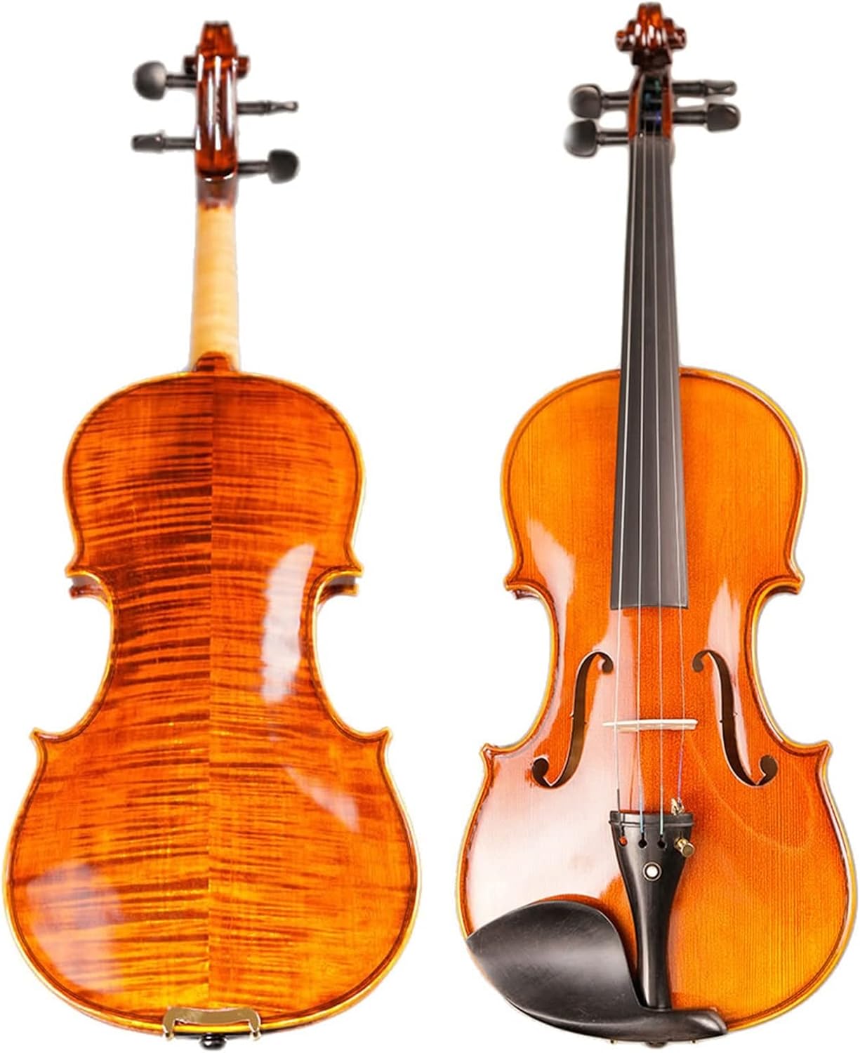 TSTS Professional Violin 20 Years Old Naturally Dried Stripes Maple Violin Body Handmade 4/4 Violin Musical Instrument Adults Violins (Color : 4/4)