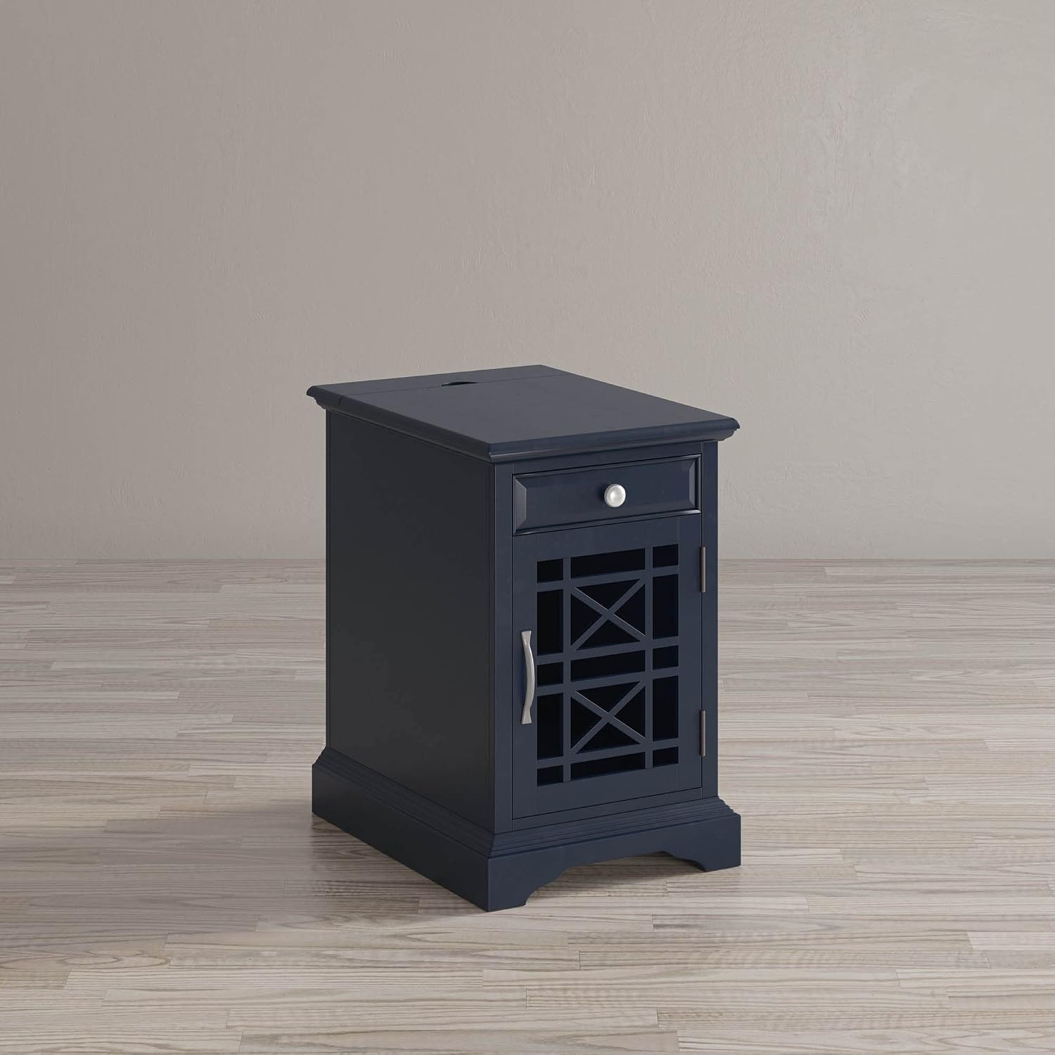 Jofran Craftsman End USB Charging Station Table, 16' Wx22 Dx25 H, Navy