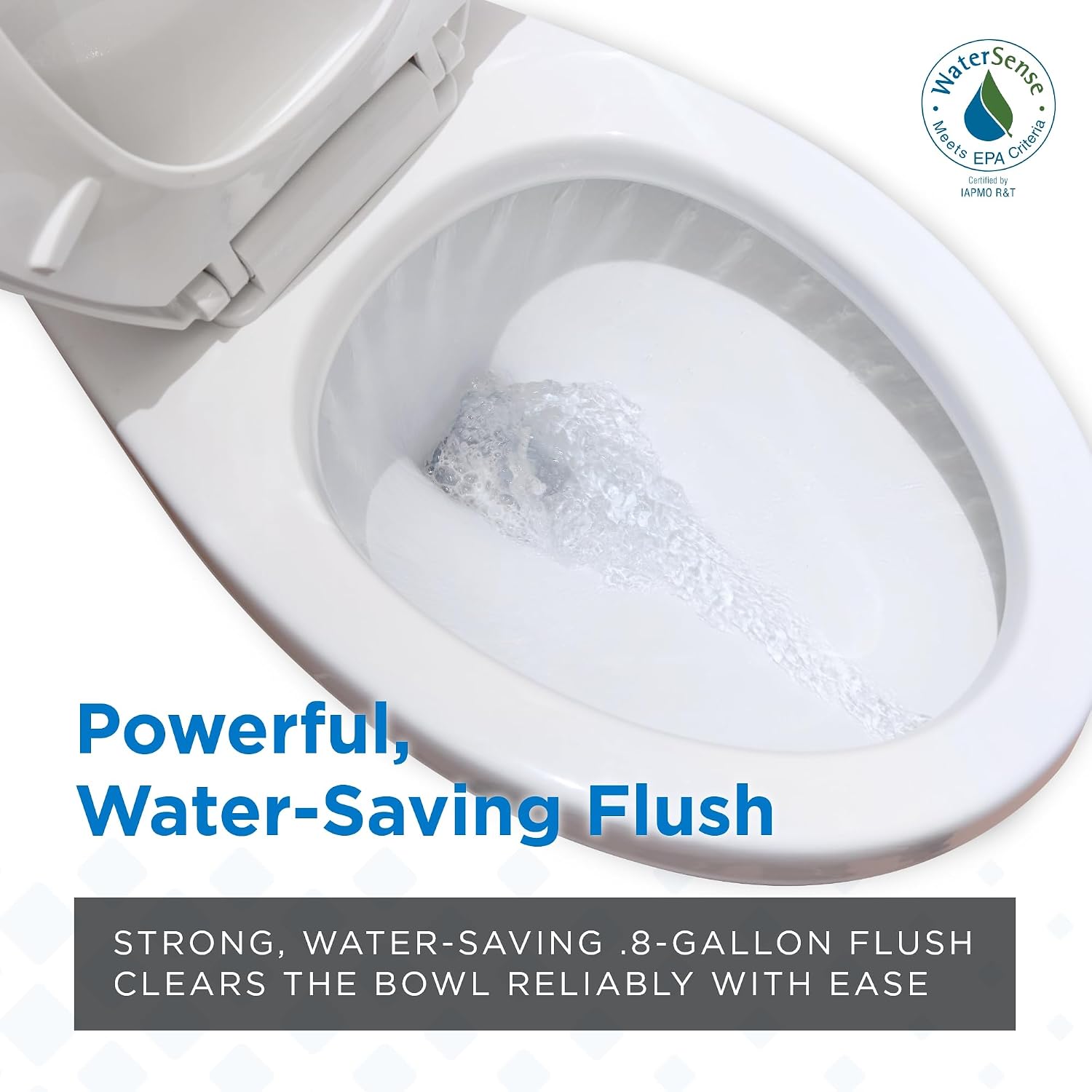Gerber Viper Select Ultra-High Efficiency .8 GPF Two-Piece Toilet with 12-in Rough-in, ADA Compliant Chair Height, Soft-Close Seat and Install Kit with Wax Ring Included, White, GRS48251E