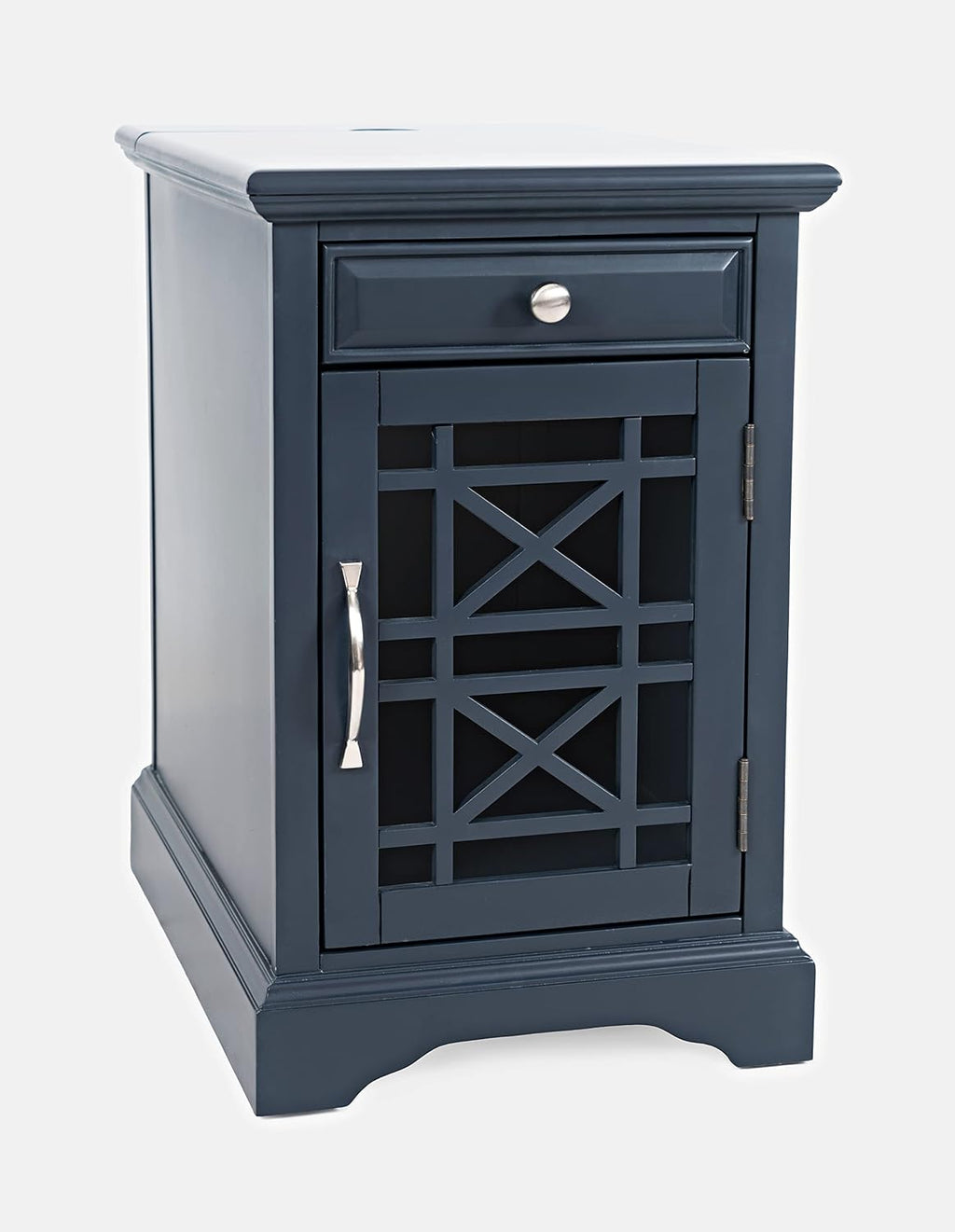 Jofran Craftsman End USB Charging Station Table, 16' Wx22 Dx25 H, Navy